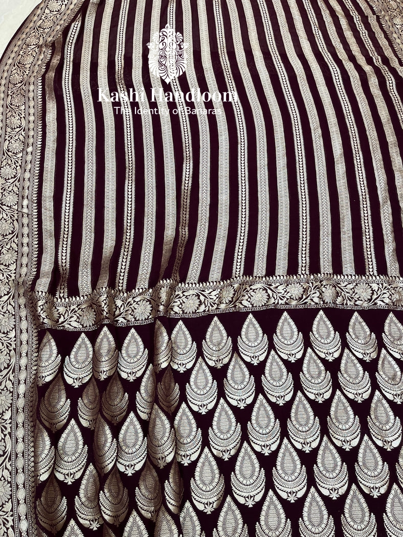 Banaras Handloom Khaddi Georgette Saree Water Zari