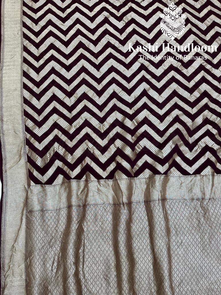 Banaras Handloom Khaddi Georgette Saree Water Zari