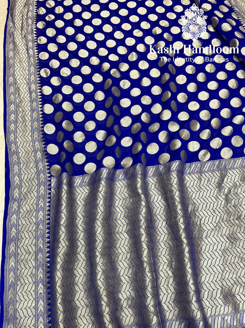 Banaras Handloom Khaddi Georgette Saree Water Zari