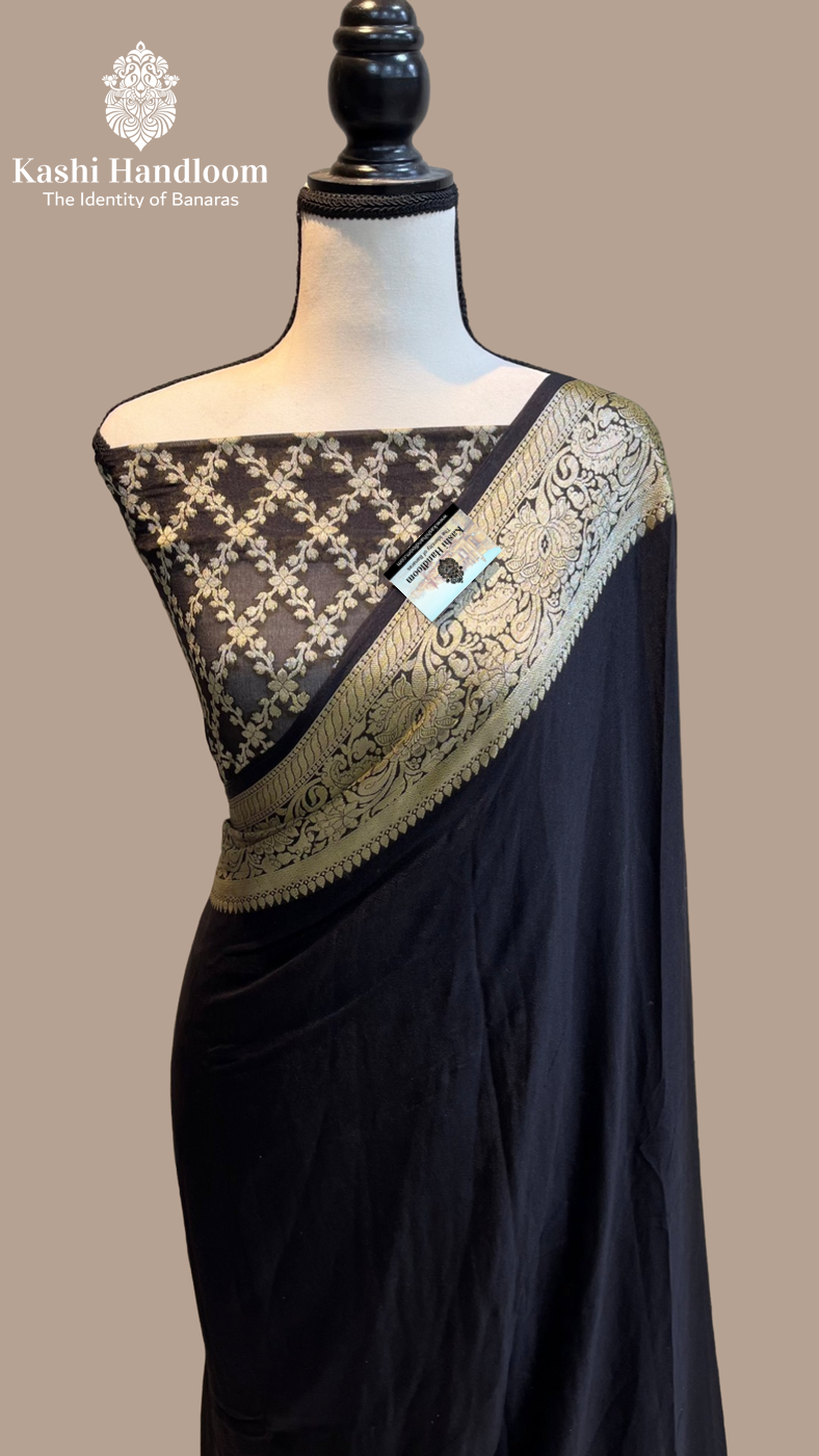 Banaras Handloom Pure Khaddi Chiifon Saree