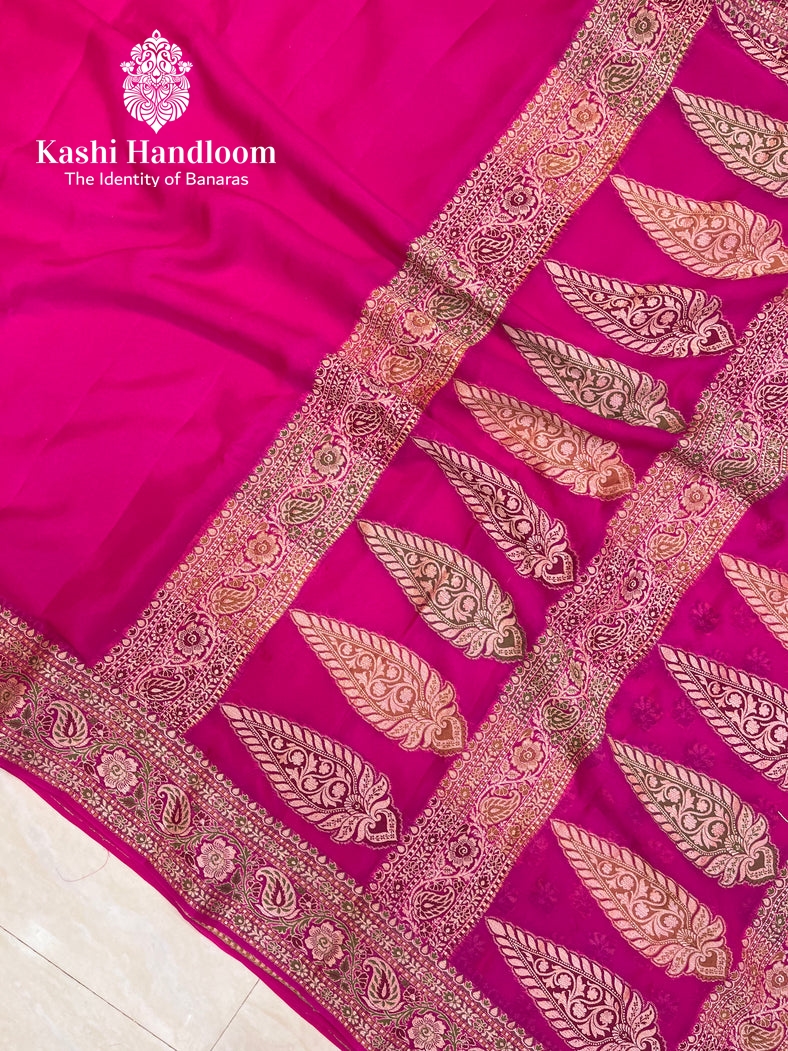 Banaras Handloom Pure Khaddi Chiffon Saree
