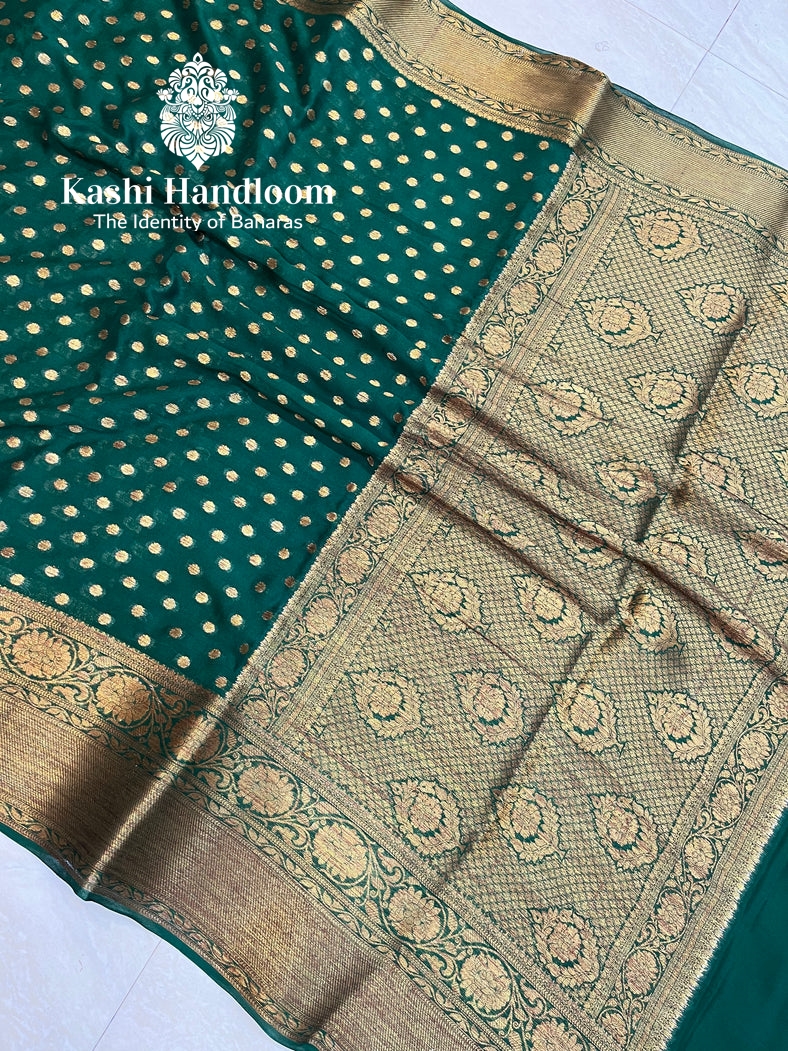 Banaras Handloom Pure Khaddi chiffon Saree