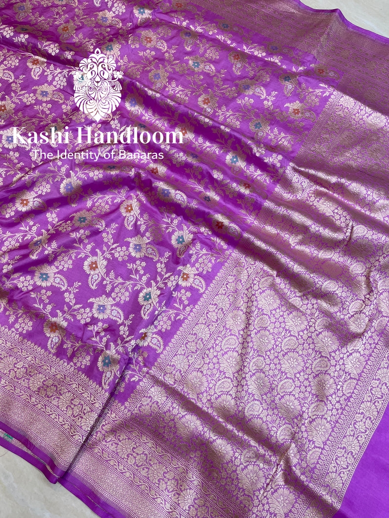 Banaras Handloom Pure Khaddi Georgette Saree Water Zari