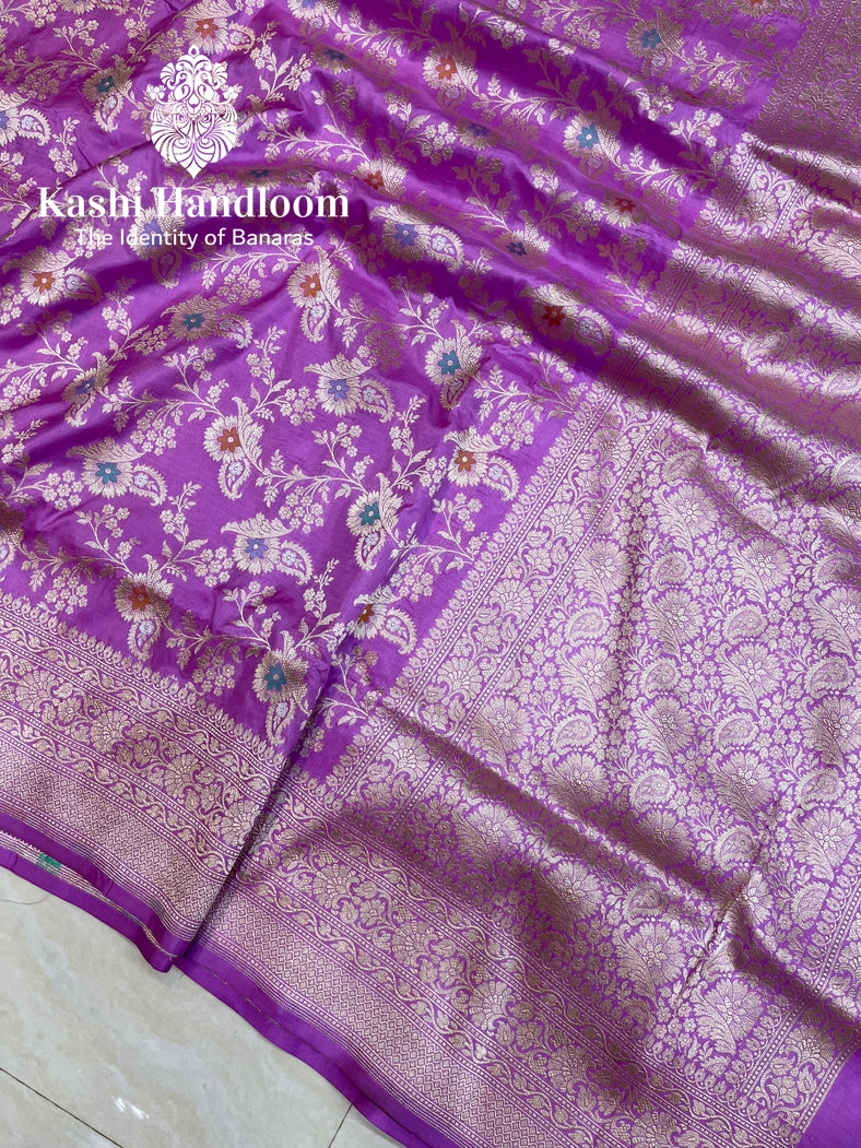 Banaras Handloom Pure Khaddi Georgette Saree Water Zari