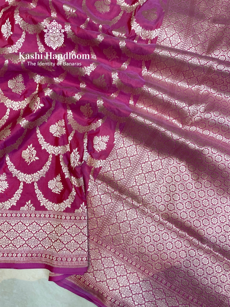 Banaras Handloom Pure Khaddi Georgette Saree Water Zari