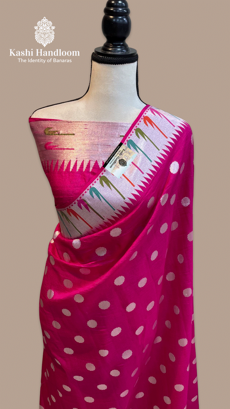 Banaras Handloom Pure Khaddi Tussar Georgette Saree