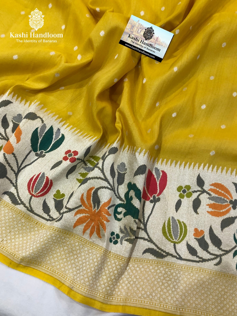 Banaras handloom Khaddi Tussar Paithani Saree