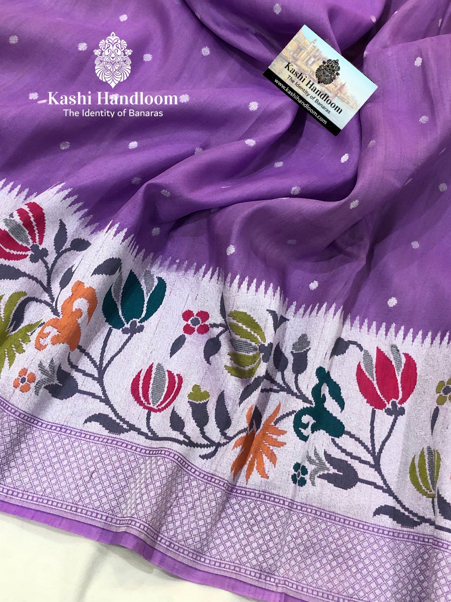 Banaras handloom Khaddi Tussar Paithani Saree