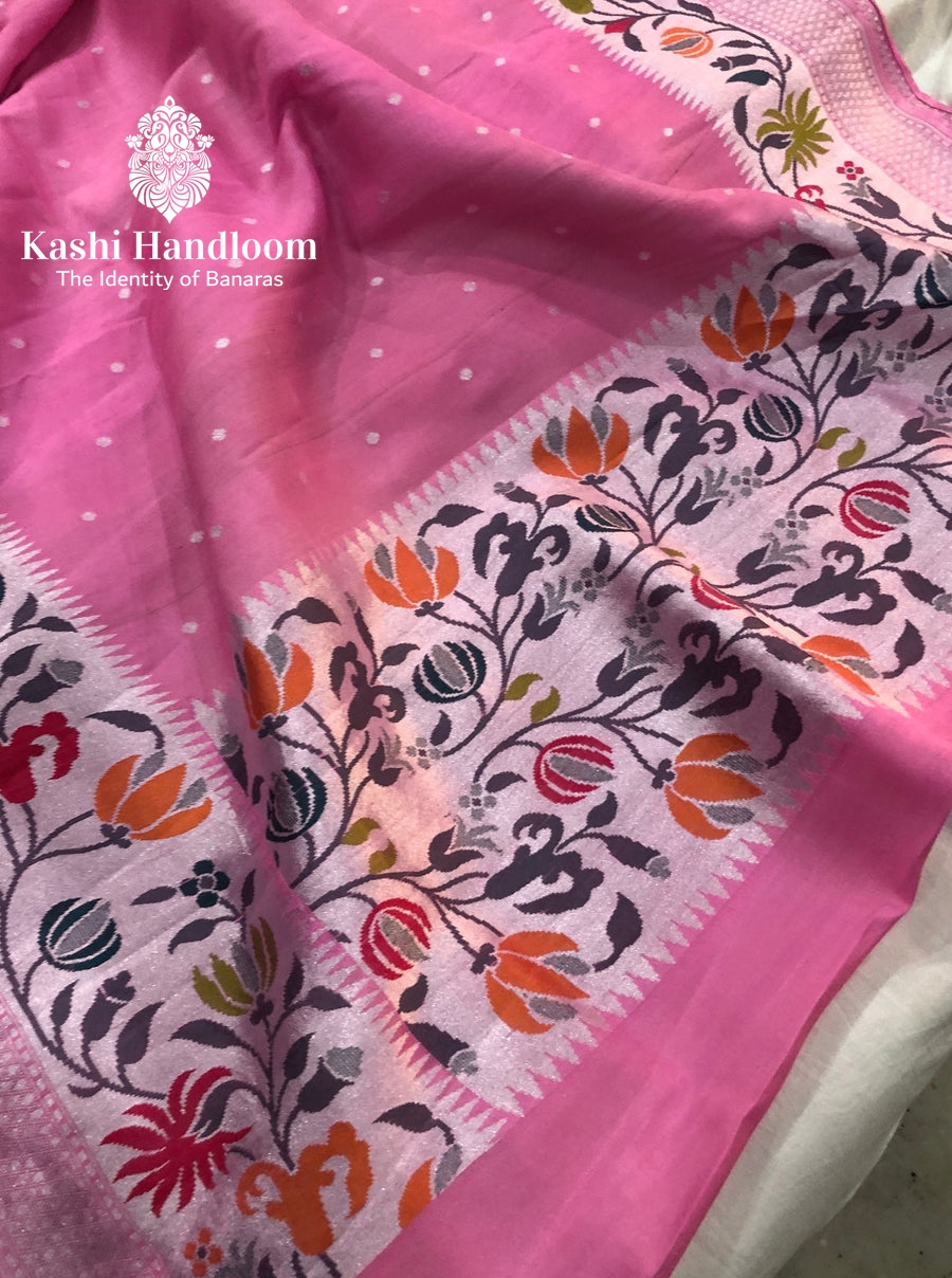 Banaras handloom Khaddi Tussar Paithani Saree