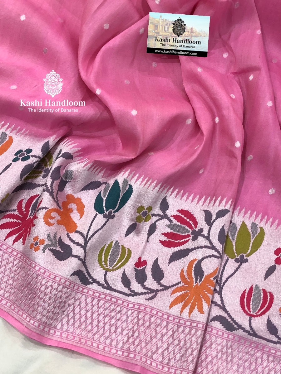 Banaras handloom Khaddi Tussar Paithani Saree