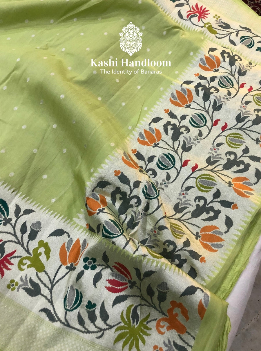 Banaras handloom Khaddi Tussar Paithani Saree