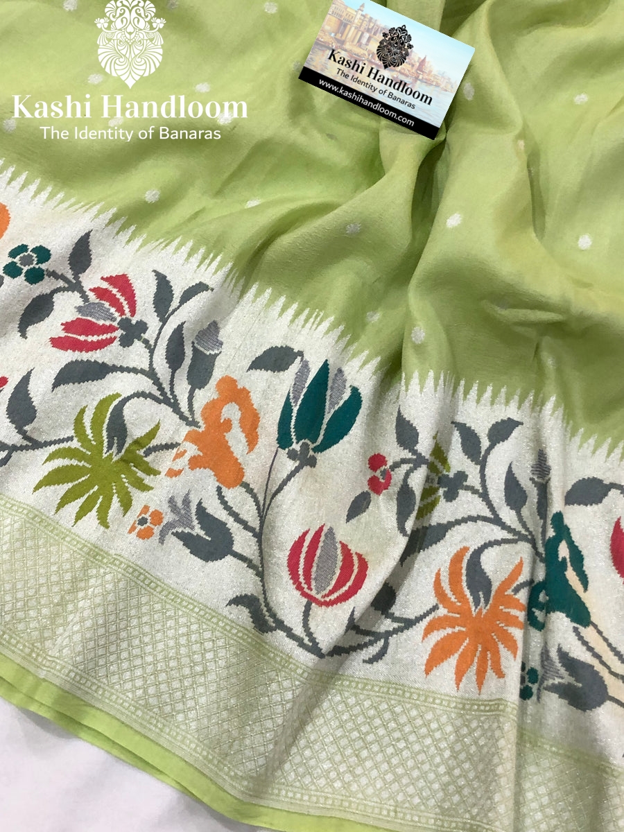 Banaras handloom Khaddi Tussar Paithani Saree