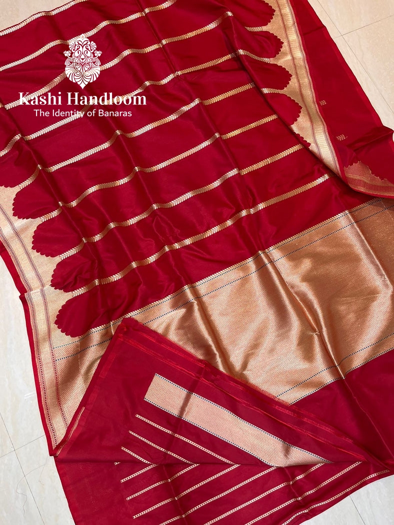 Banaras Handloom Pure Katan Silk kadhua Work Saree