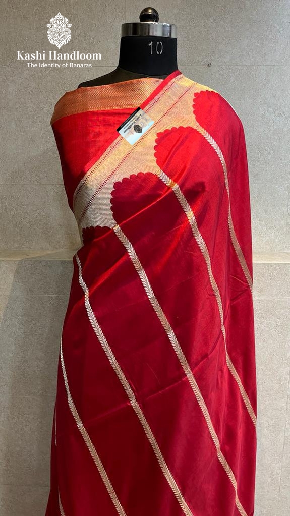 Banaras Handloom Pure Katan Silk kadhua Work Saree